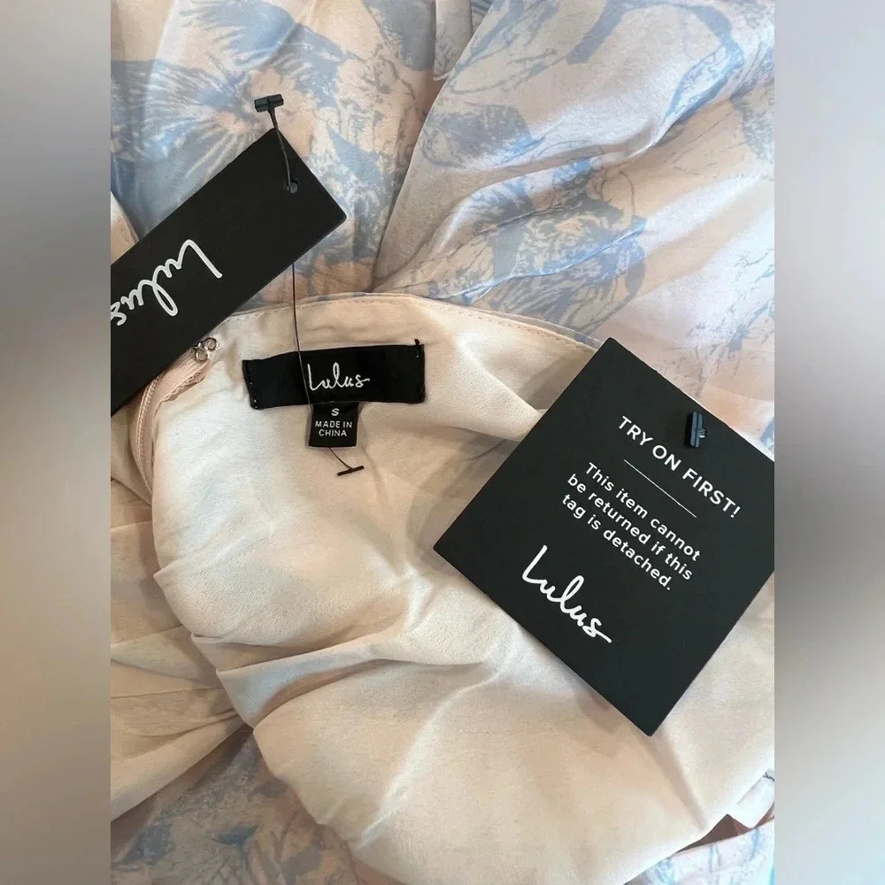 Charm Floral Tie Strap Maxi Dress Blush Blue - Picture 12 of 13